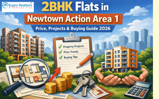 2bhk flat newtown action area 1
