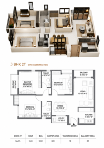 3BHK-2T FLOOR PLAN