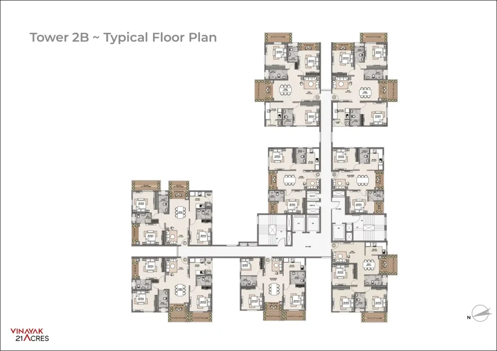 Typical 2B Floor plan