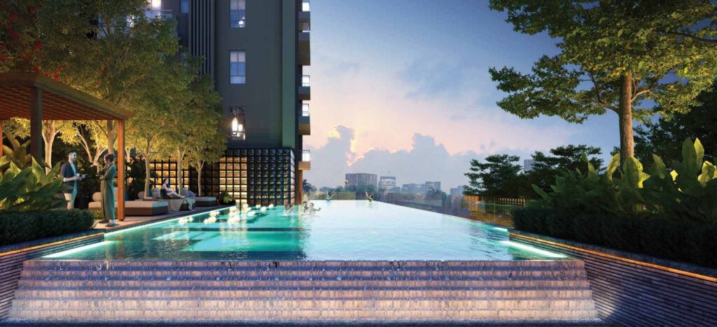 Night View Of Pool